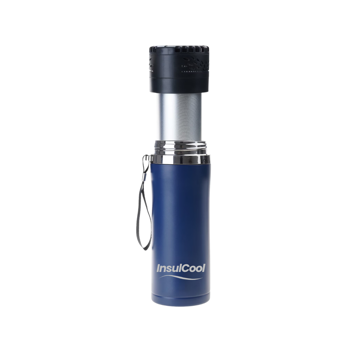 InsulCool Icelander portable insulin cooling case with cold gel bottle, USB plug-in, and LCD display