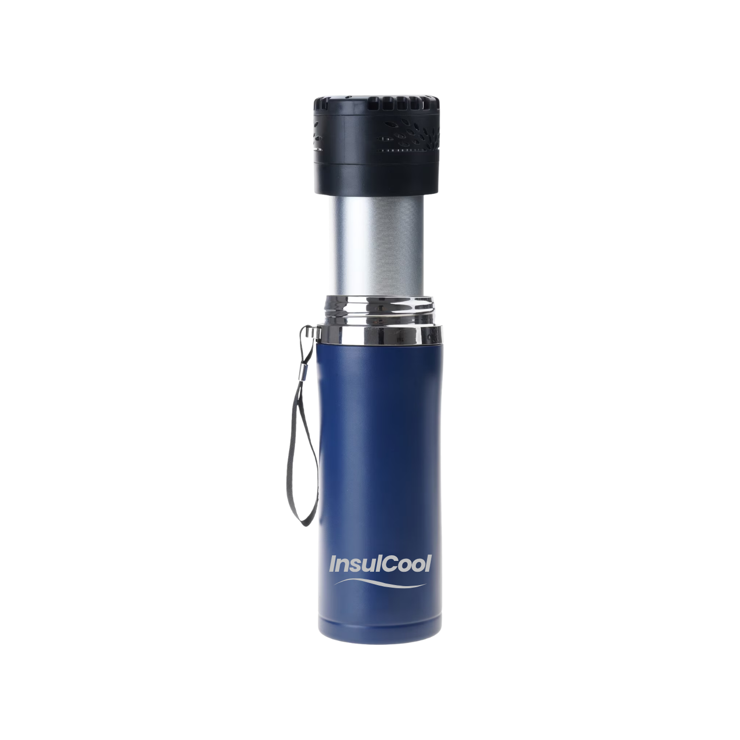 InsulCool Icelander portable insulin cooling case with cold gel bottle, USB plug-in, and LCD display